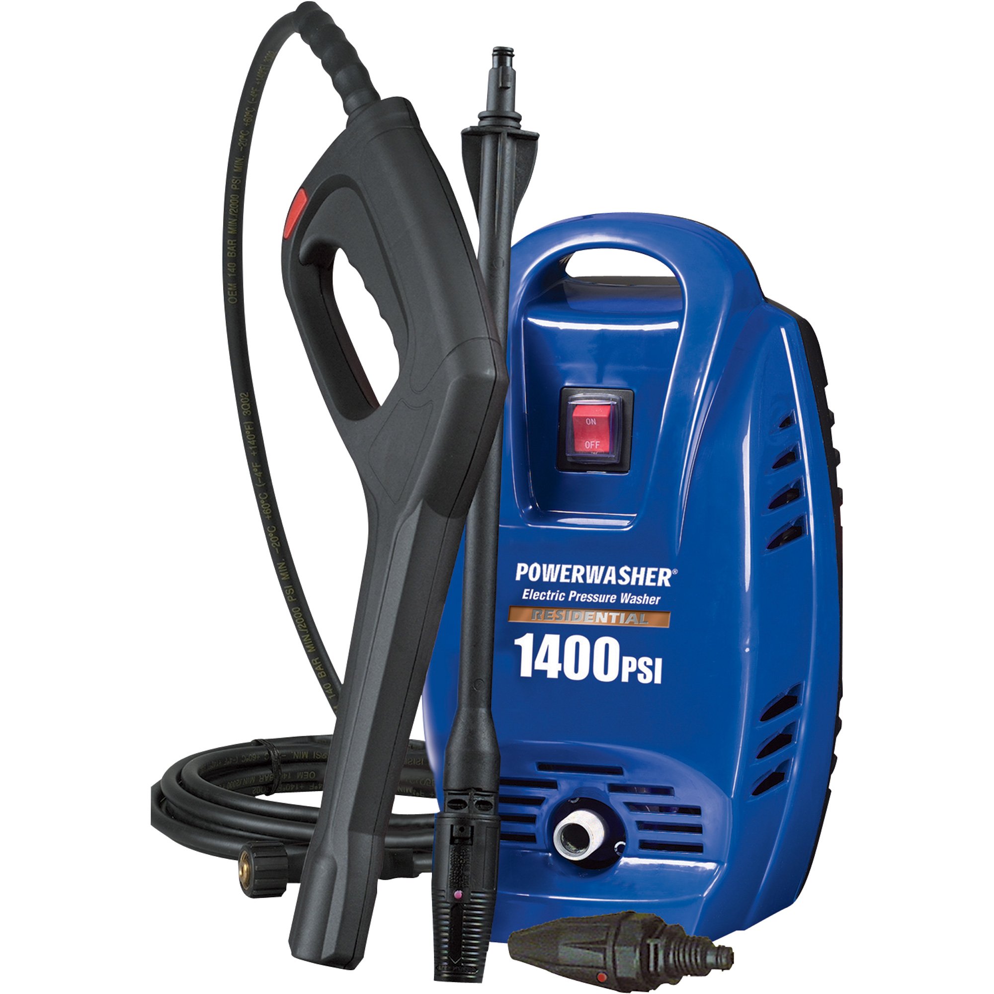 Faip Pressure Washer — 1400 PSI, 1.5 GPM, Model# PW1400